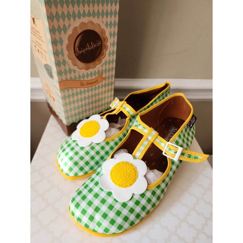 New Hot Chocolate Design Sz 11/41 Chocolaticas Bloom Mary Jane Flats Flower